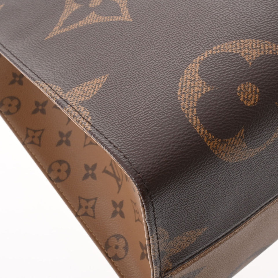 Louis Vuitton Monogram Reverse On The Go GM Brown Canvas 2way Bag