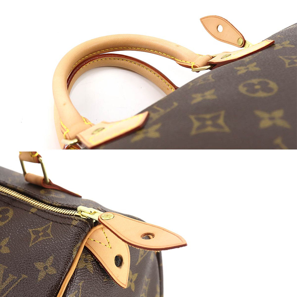 Louis Vuitton Monogram Speedy 30 hand bag brown gold hardware Speedy 30