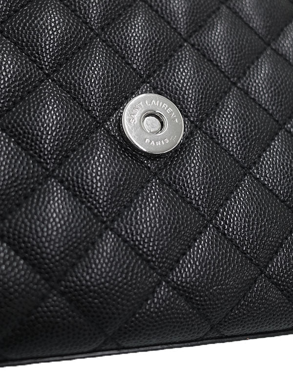 Saint Laurent- Paris Envelope Medium Chain Shoulder Bag Black