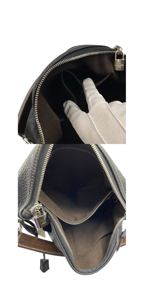 Louis Vuitton Selene PM 2way Shoulder Bag Black Brown