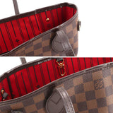 Louis Vuitton Damier Neverfull PM Tote Bag Ebene Series Brown