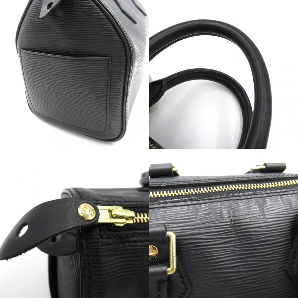 Louis Vuitton Speedy 25 Handbag Leather Epi Black