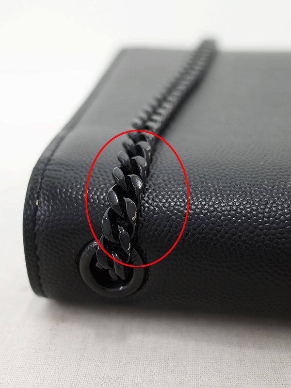 Saint Laurent- Satchel Chain Shoulder Bag Black