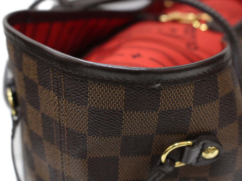 Louis Vuitton Neverfull MM Tote Bag Damier Ebene Brown