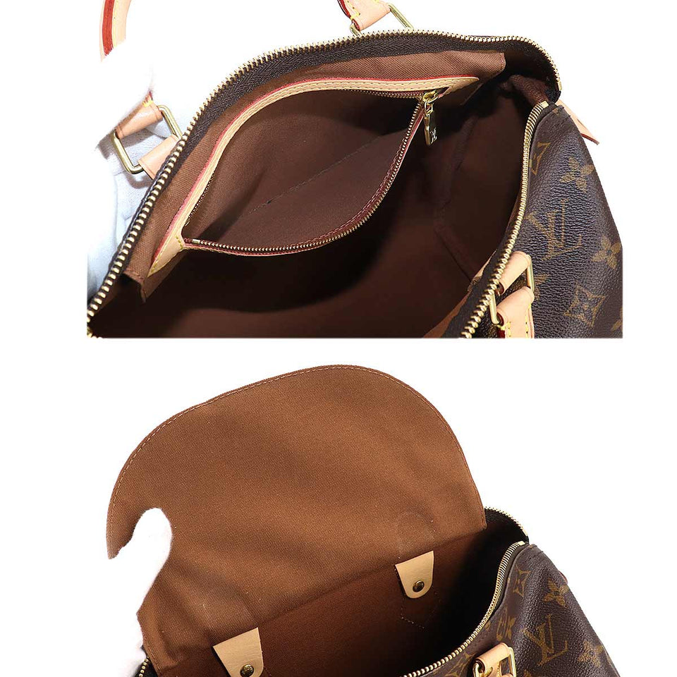 Louis Vuitton Monogram Speedy 30 Hand Bag Brown