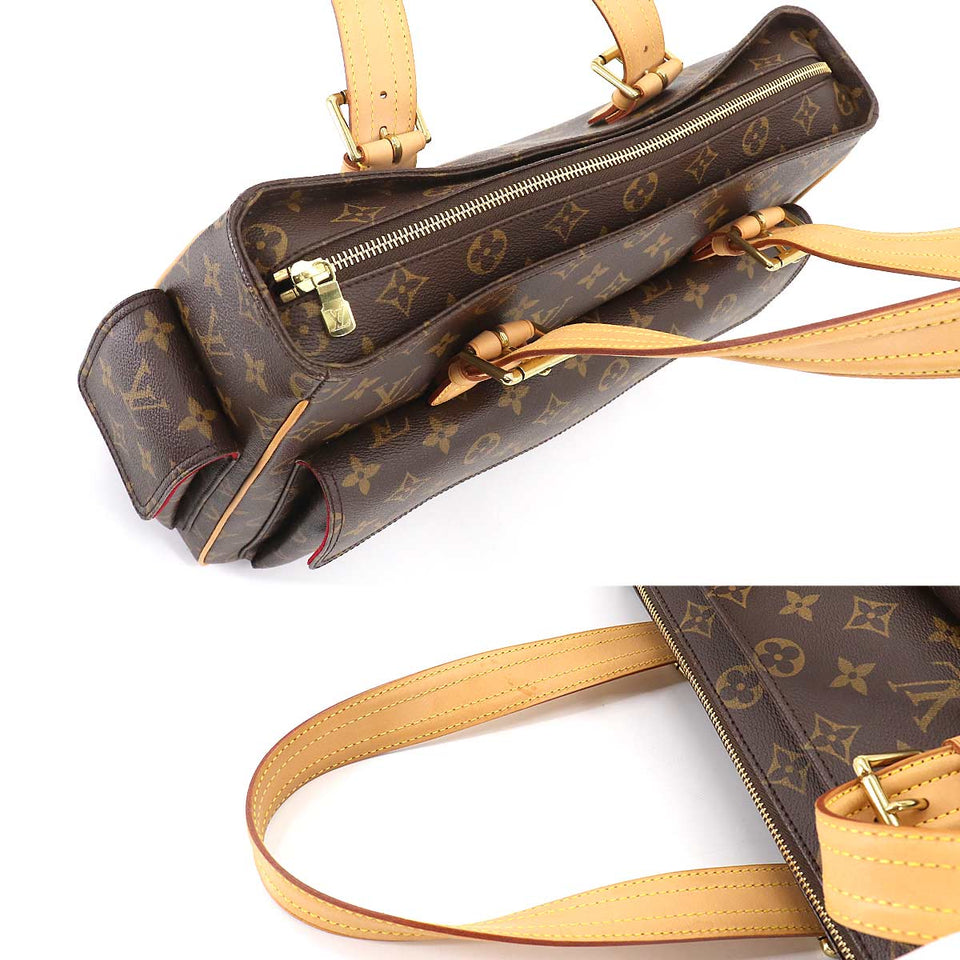 Louis Vuitton Multipli Cite Monogram Canvas Shoulder Bag Brown