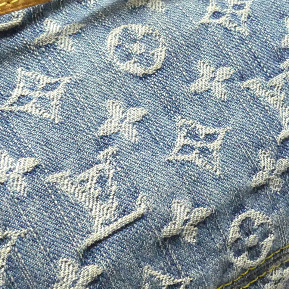 Louis Vuitton Mini Pleaty Monogram Denim Shoulder Bag Blue