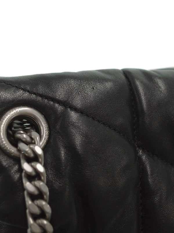 Saint Laurent- Paris Monogram Chain Shoulder Bag Black
