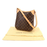 Louis Vuitton Monogram Odeon PM Shoulder Bag Brown Gold Metal Fittings