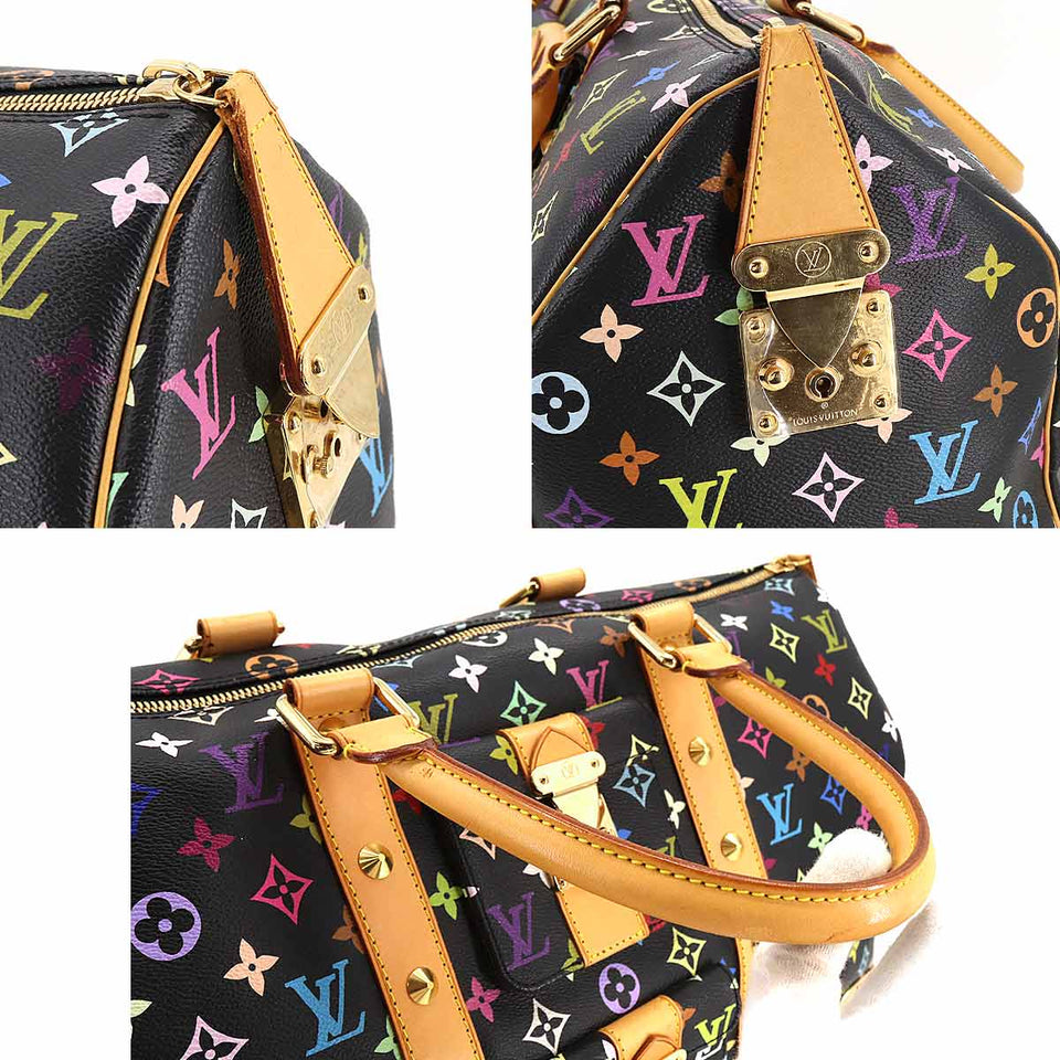 Louis Vuitton Monogram Multicolor Keepall 45 Boston Bag Noir