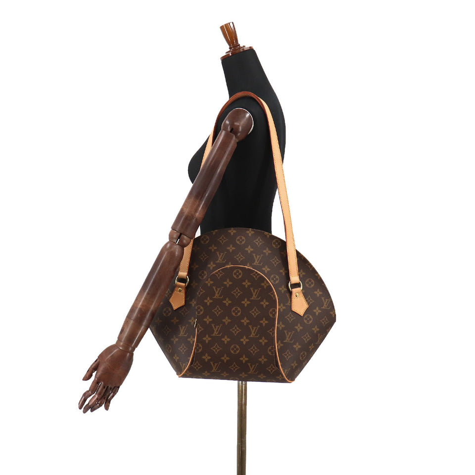 Louis Vuitton Monogram Ellipse Shopping Shoulder Bag Brown