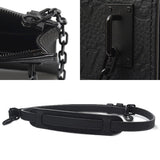 Louis Vuitton Monogram Taurillon Sac Plat Shoulder Bag Noir Black