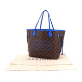 Louis Vuitton Monogram Ikat Flower Neverfull MM Tote Bag Grand Blue