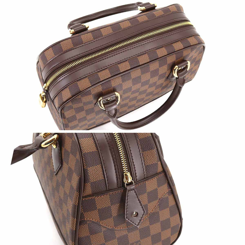 Louis Vuitton Damier Duomo Hand Bag Ebene Gold Metal Fittings