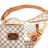 Louis Vuitton Damier Azur Galliera PM Shoulder Bag White Gray