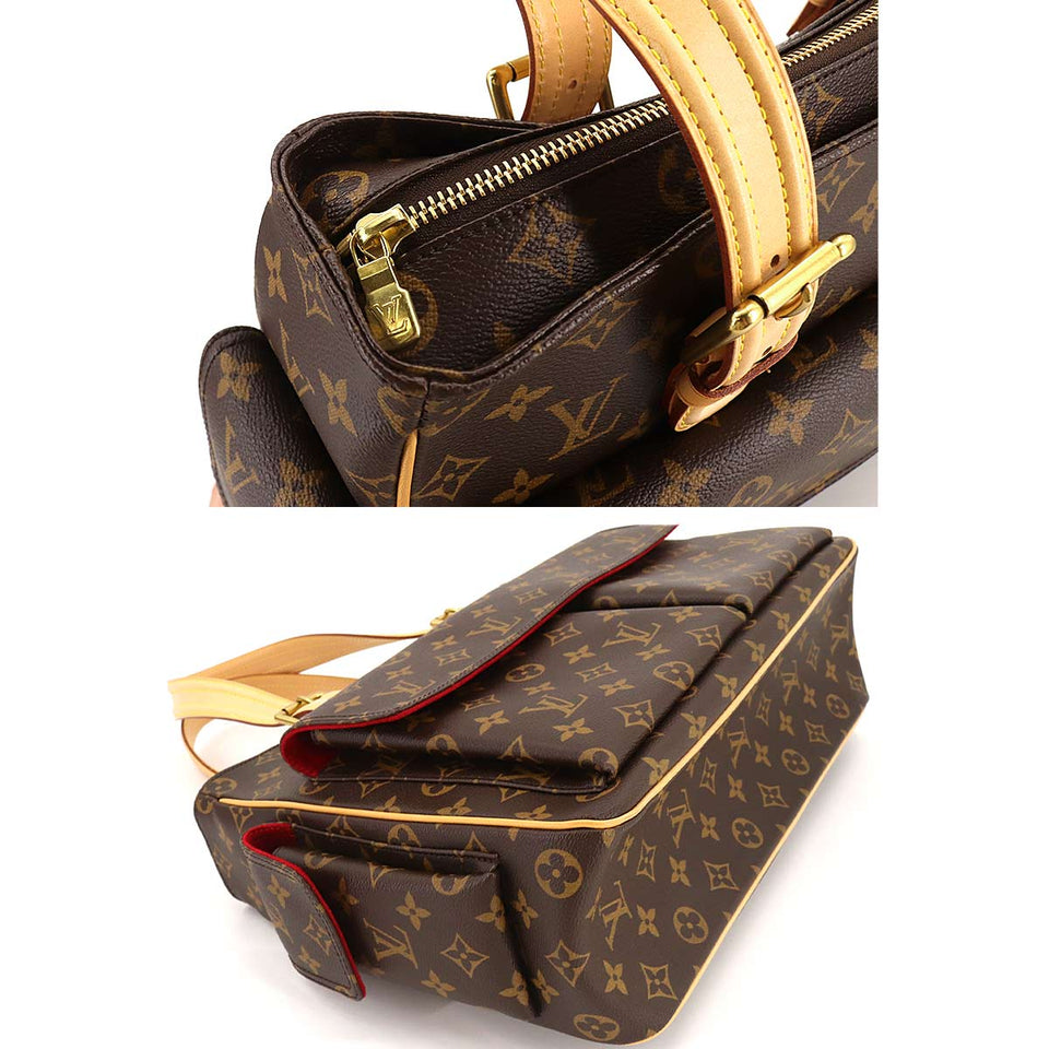 Louis Vuitton Multipli Cite Monogram Canvas Shoulder Bag Brown