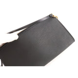 Louis Vuitton Epi Pochette Accessoire Hand Bag Black Gold Hardware