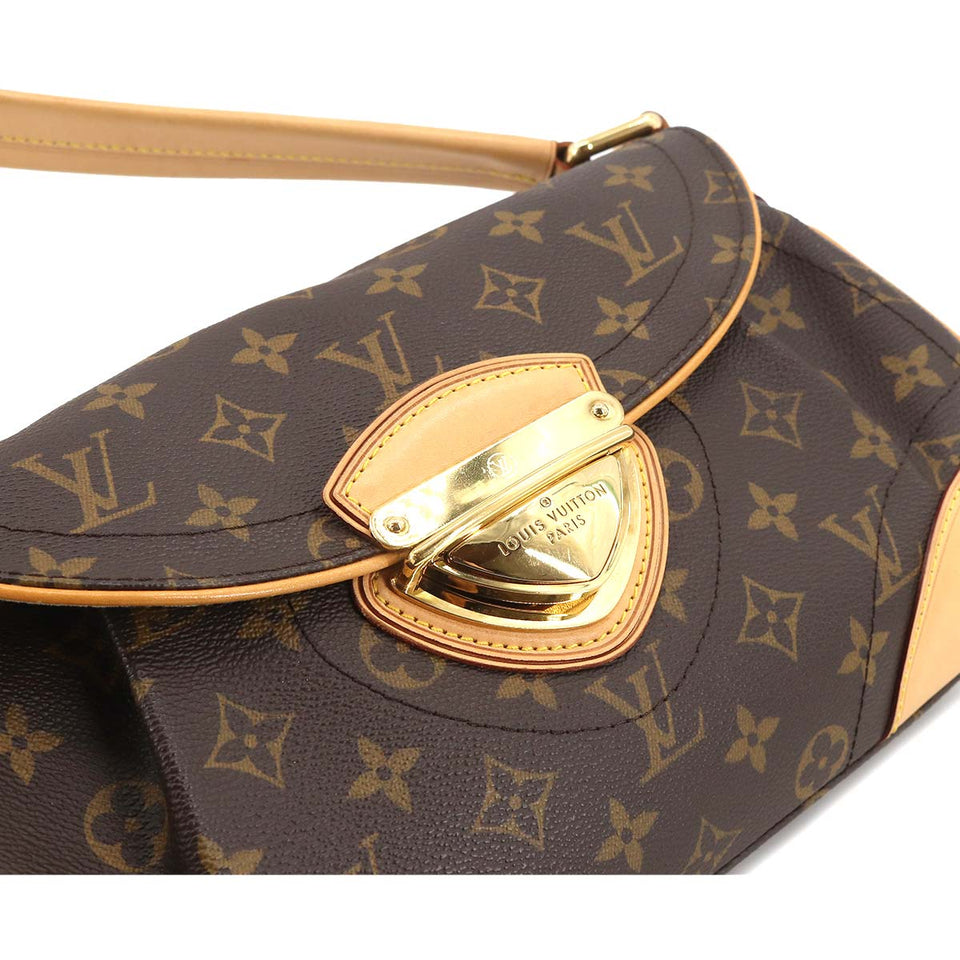 Louis Vuitton Monogram Beverly MM Shoulder Bag Brown Gold Hardware
