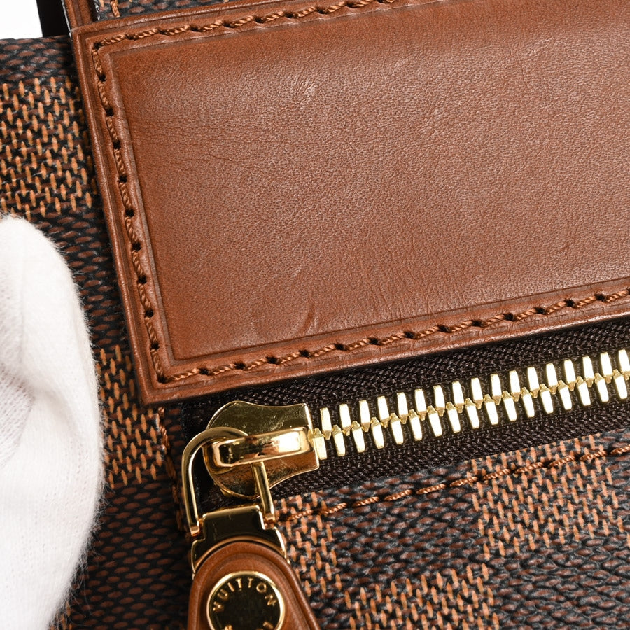 Louis Vuitton Pochette Ascot Clutch Bag Damier Brown