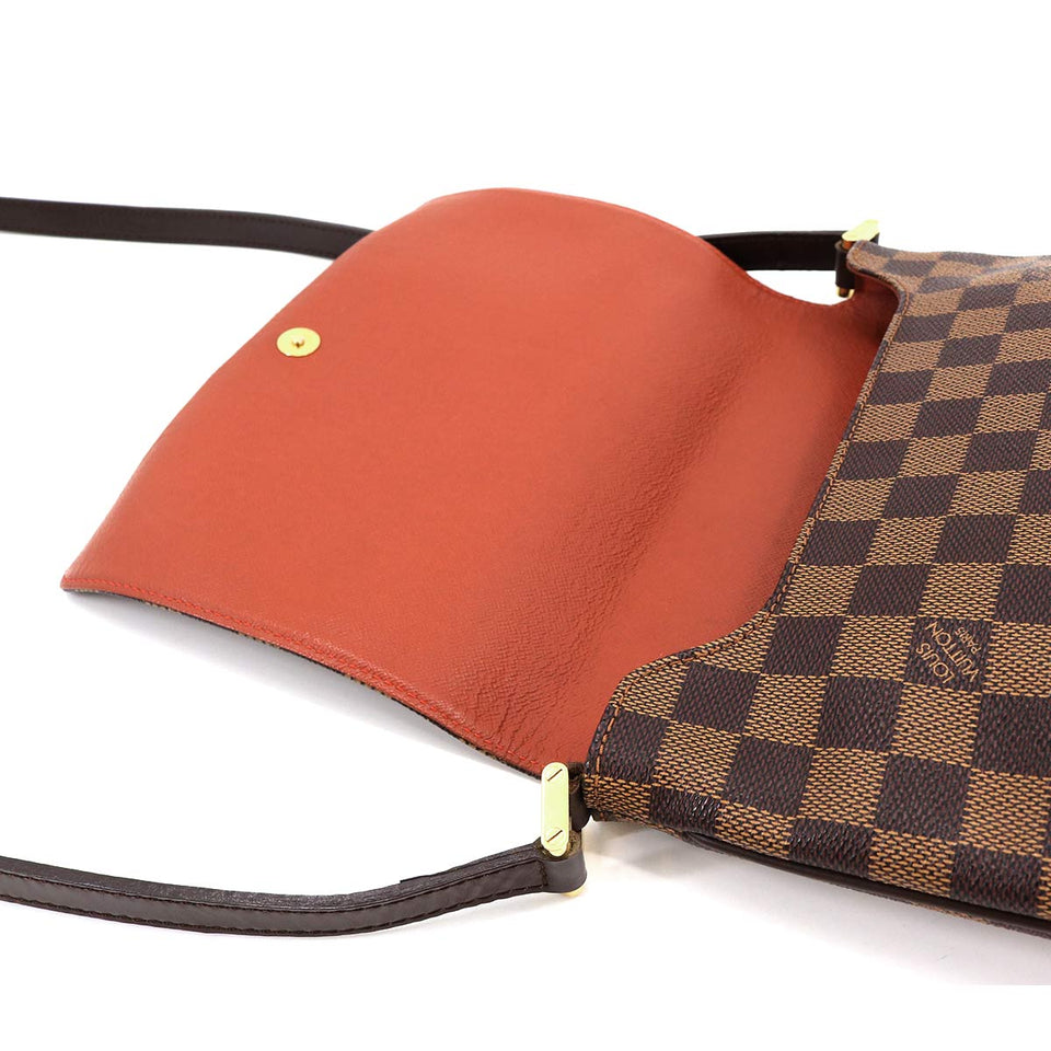 Louis Vuitton Damier Musette Tango Long Shoulder Bag Ebene