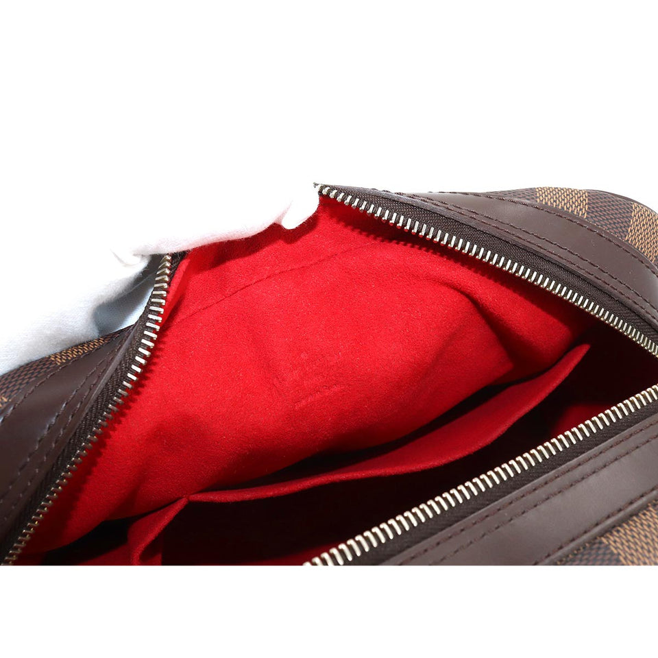 Louis Vuitton Damier Duomo Hand Bag Ebene Gold Metal Fittings