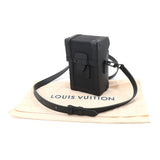 Louis Vuitton Vertical Trunk Wearable Wallet Shoulder Bag Taurillon Leather Black