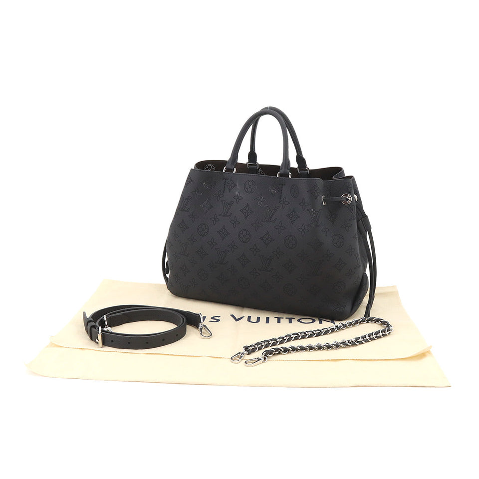 Louis Vuitton Mahina Bell Shoulder Bag Leather Noir Black