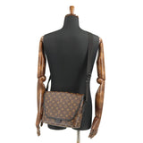 Louis Vuitton Monogram Macassar Magnetic Messenger Shoulder Bag Brown Noir