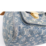 Louis Vuitton Neo Speedy Handbag Mini Boston Bag Monogram Denim Blue