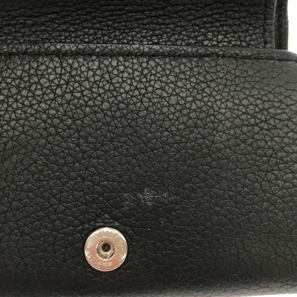 Louis Vuitton Portefeuille Lock Mini 3-fold Wallet Noir Calf Leather