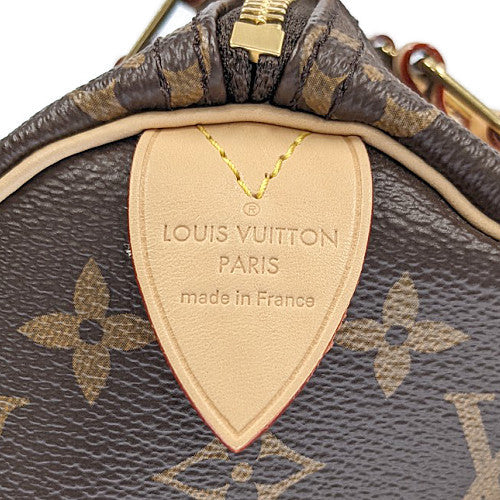 Louis Vuitton LV Speedy 25 Monogram Leather Brown Bag Handbag