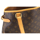 Louis Vuitton Monogram Batignolle Orizontal Tote Bag Brown Gold Metal Fittings