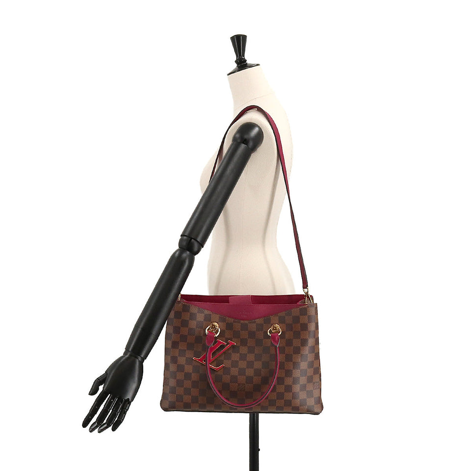 Louis Vuitton Damier LV Riverside 2way Tote Shoulder Bag Ebene Redouin