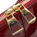Louis Vuitton Alma BB Patent Calf Leather Monogram Red Brown