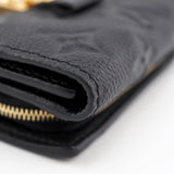 Louis Vuitton Portefeuille Metis Compact Monogram Implant Trifold Wallet Black