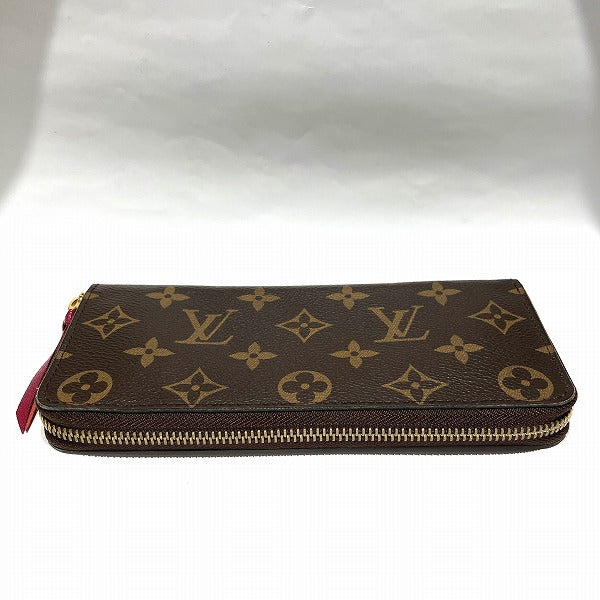 Louis Vuitton Monogram Portefeuille Clemence Fuchsia Wallet Long