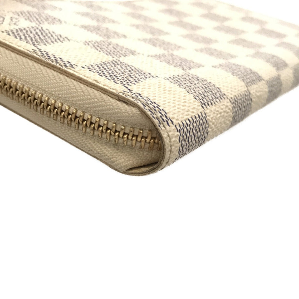 Louis Vuitton Zippy Wallet Long Wallet Azure Damier Canvas