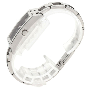 Gucci Watches Quartz 110 Stainless Steel , Stainless Steel Silver Square Face 3P Diamond black dial Women