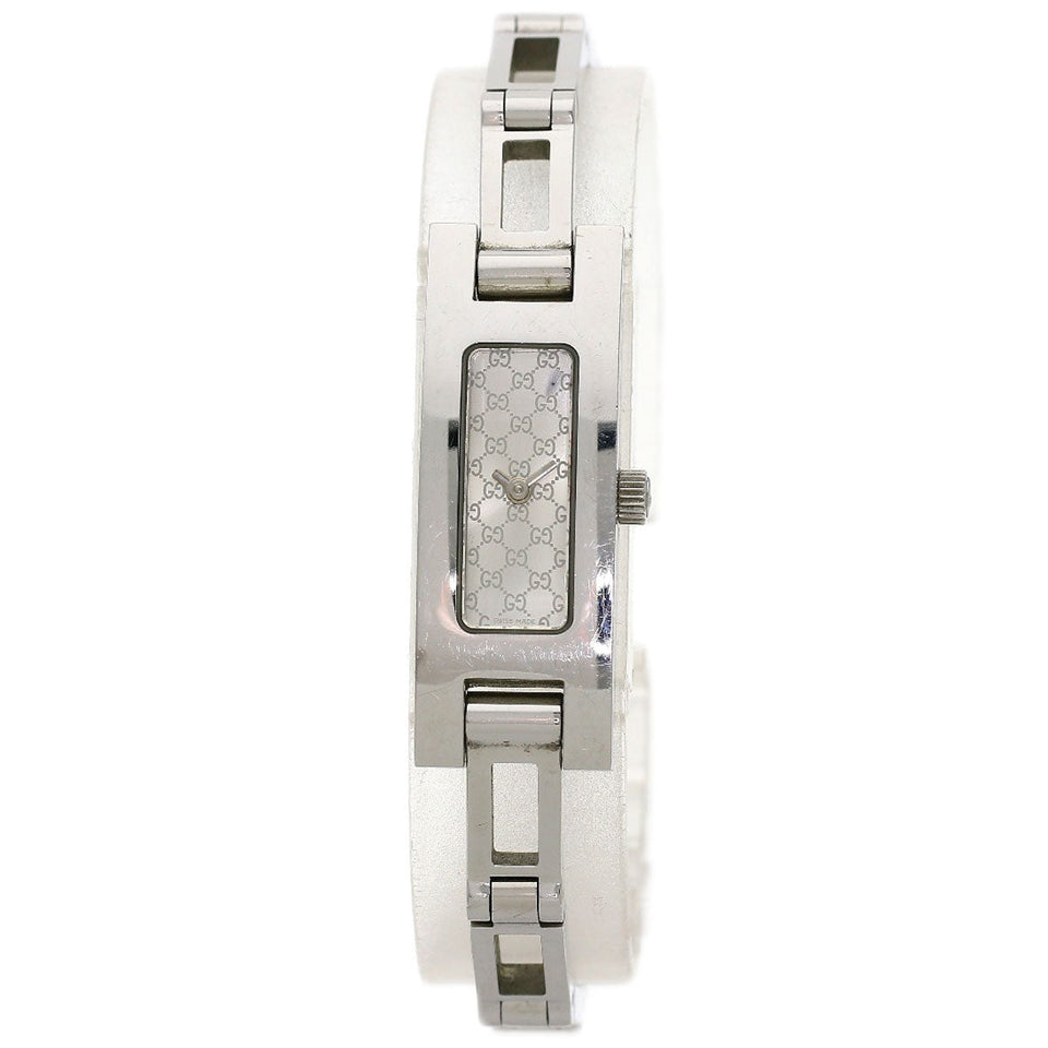 Gucci Watches Quartz 3900L Stainless Steel , Stainless Steel Silver Square face Silver dial Women