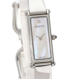 Gucci Watches Quartz 1500L Stainless Steel , Stainless Steel Silver Square face White shell dial Women