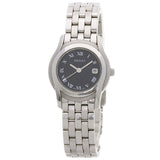 Gucci Watches Quartz 5500L Stainless Steel , Stainless Steel Silver Round face black dial Women