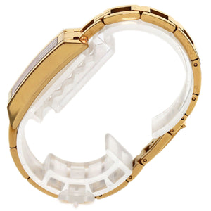 Gucci Watches Quartz YA110 Gold Plated , Gold Plated gold GG square face Pink shell dial Women