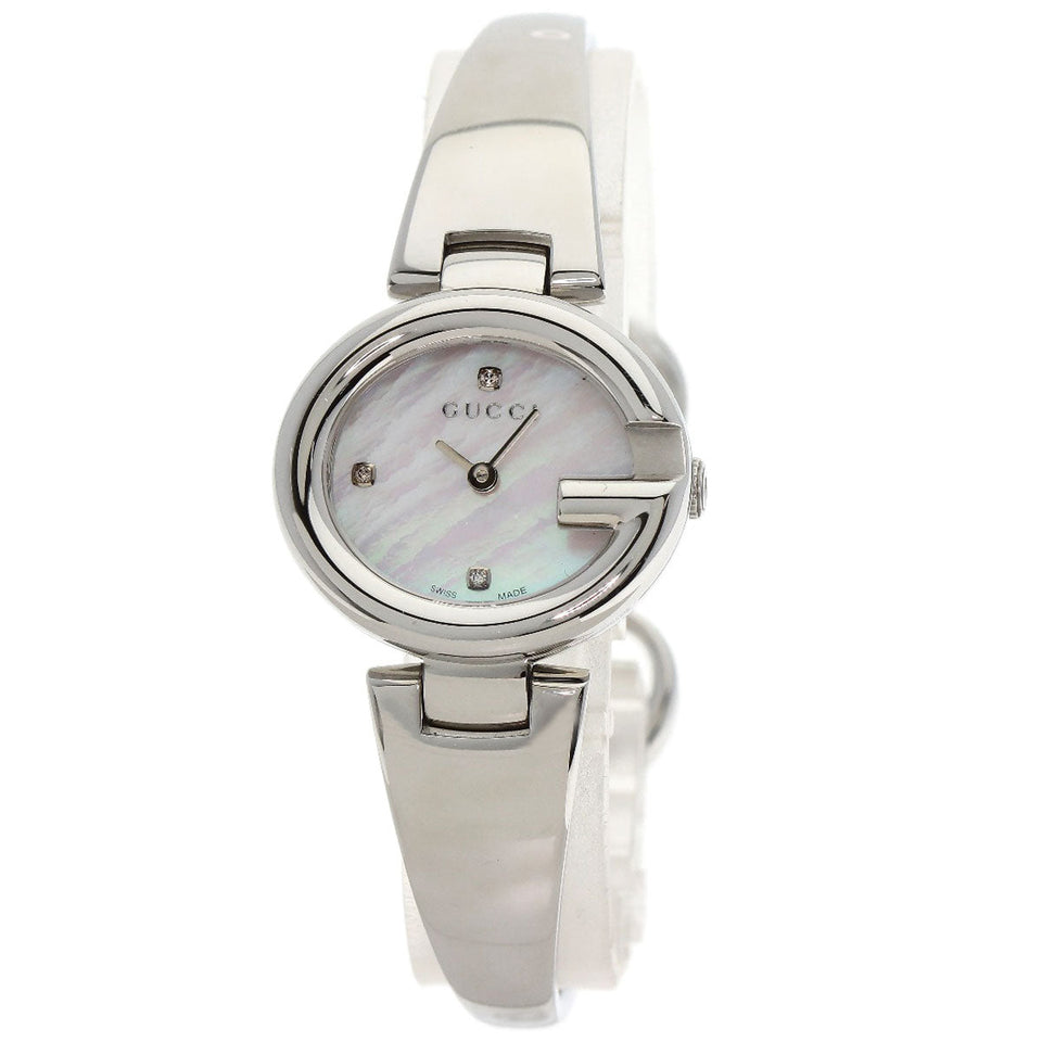 Gucci Watches Quartz 134.5 Stainless Steel , Stainless Steel Silver G Balloon Shell 3P Diamond shell dial Women