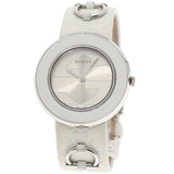 Gucci Watches Quartz 129.4 Stainless Steel, Leather white You play Silver dial mens