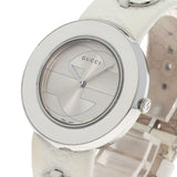 Gucci Watches Quartz 129.4 Stainless Steel, Leather white You play Silver dial mens