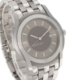 Gucci Watches Quartz 5500XL Stainless Steel , Stainless Steel Silver Round face Silver dial mens