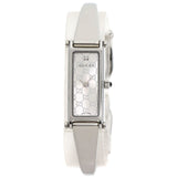 Gucci Watches Quartz 1500L Stainless Steel , Stainless Steel Silver GG Square Face 1P Diamond Silver dial Women