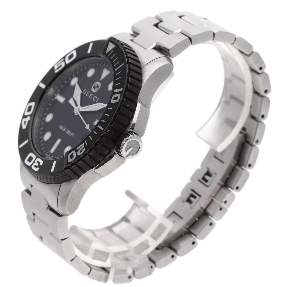 Gucci Watches Quartz YA126.2 Stainless Steel , Stainless Steel Silver G timeless diver black dial mens