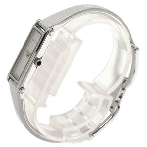 Gucci Watches Quartz 1500L Stainless Steel , Stainless Steel Silver Square face bangle Silver dial Women