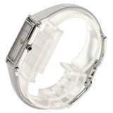 Gucci Watches Quartz 1500L Stainless Steel , Stainless Steel Silver Square face bangle Silver dial Women